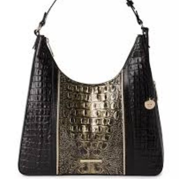Tabitha | Red Opal Melbourne | BRAHMIN NWT Brahmin Tabitha Sarastro Onyx Croc Embossed Leather Shoulder Bag Ret. $445